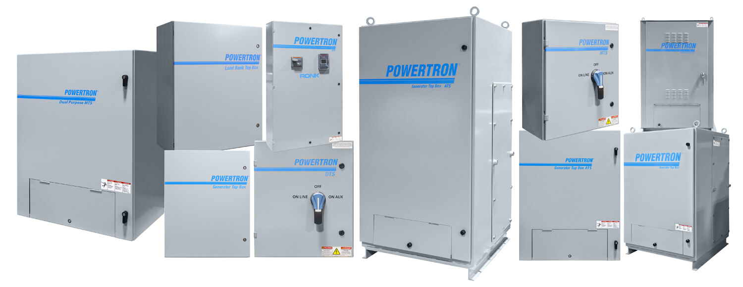 Powertron product group, including a full range of tap boxes
